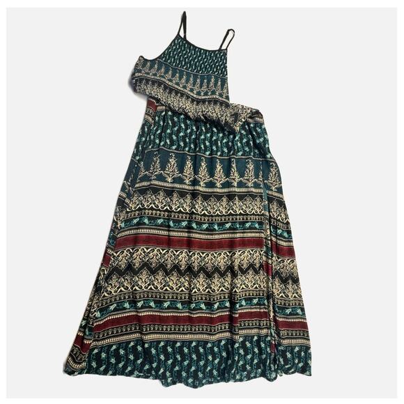 American Rag Green and Red Patterned Maxi Dress - Picture 6 of 12